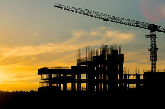 Construction Site And Crane